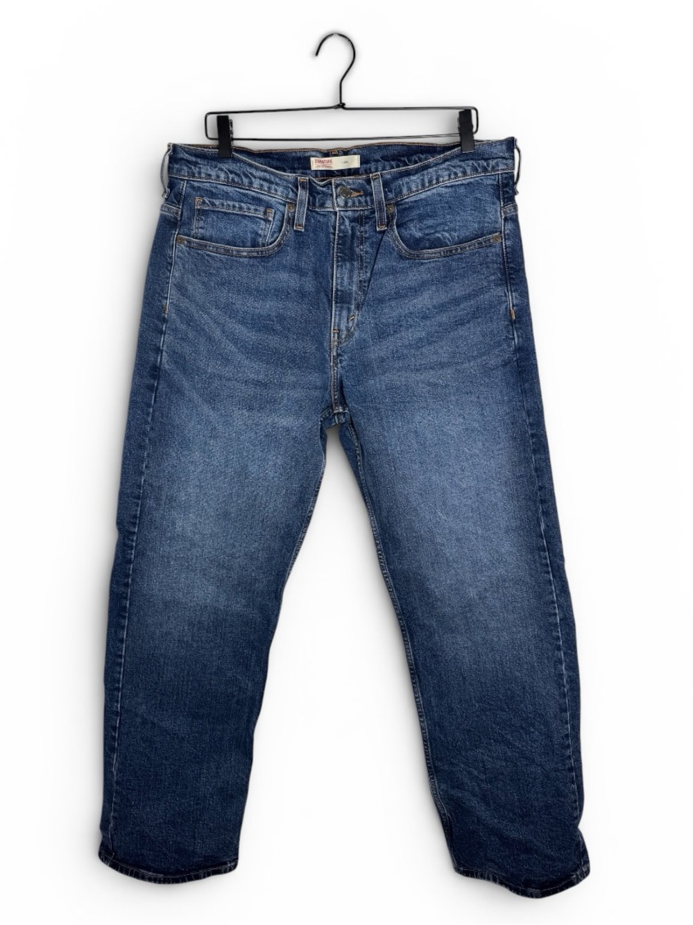 Signature by Levi Strauss Men’s Loose Fit Denim Jeans Dark Wash Size 34x32